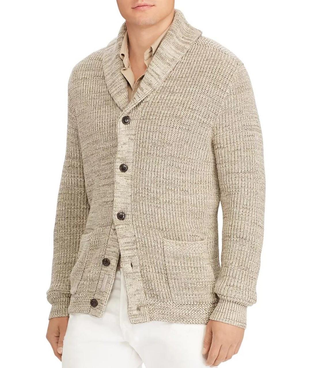 POLO RALPH LAUREN Бежевый хлопковый джемпер / свитер, фото 9