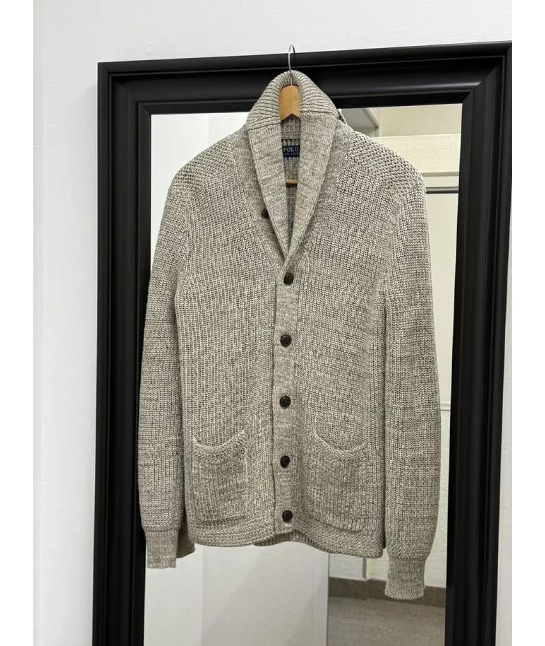 POLO RALPH LAUREN Бежевый хлопковый джемпер / свитер, фото 2