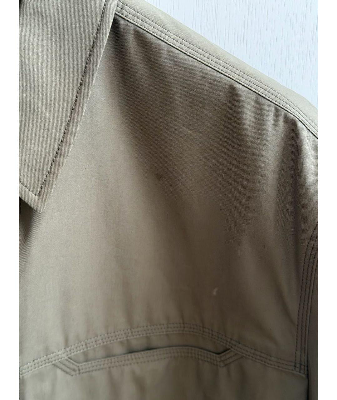 CHRISTIAN DIOR Хаки хлопковая рубашка, фото 5