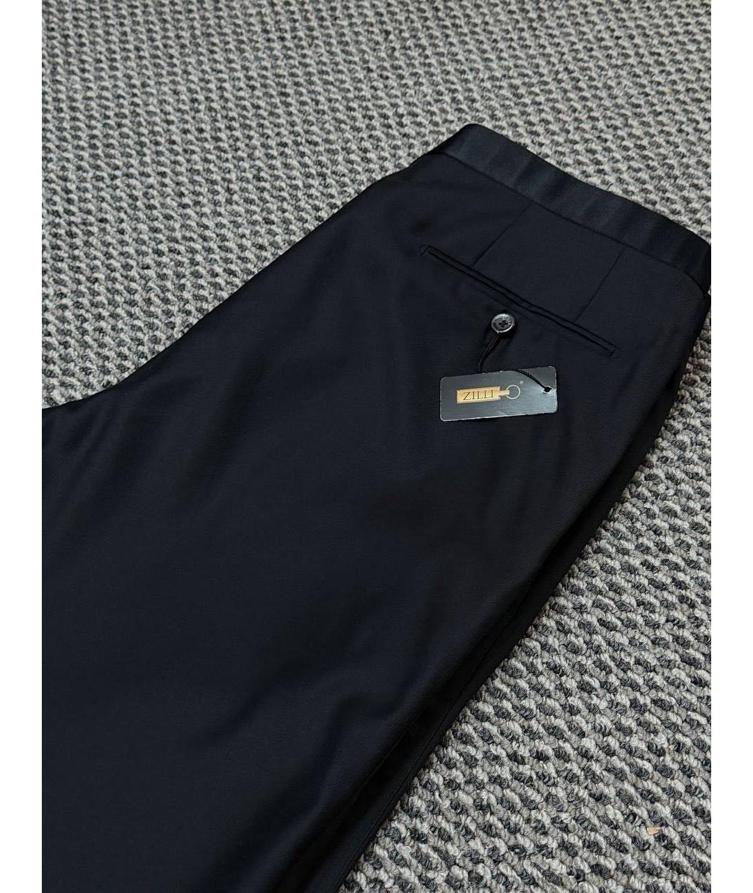 ZILLI Черные шерстяные классические брюки, фото 7