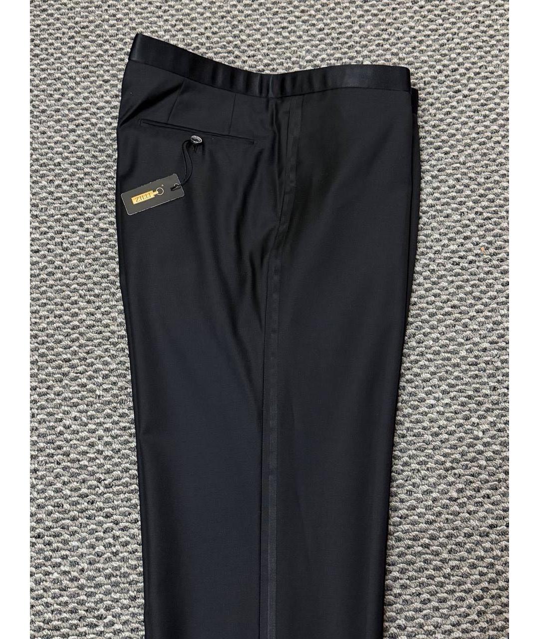 ZILLI Черные шерстяные классические брюки, фото 3