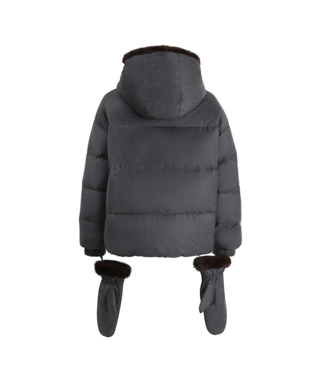 YVES SALOMON Серая шерстяная куртка, фото 2