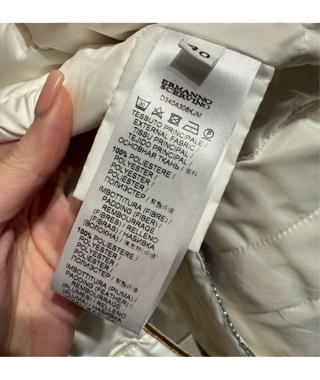 ERMANNO SCERVINO Белый пуховик, фото 8