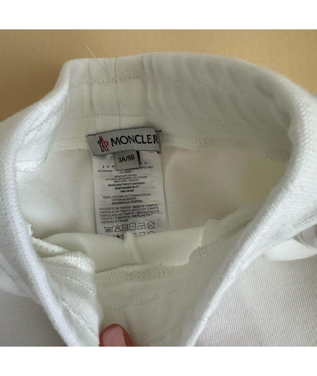 MONCLER Белый хлопковый комплект, фото 8