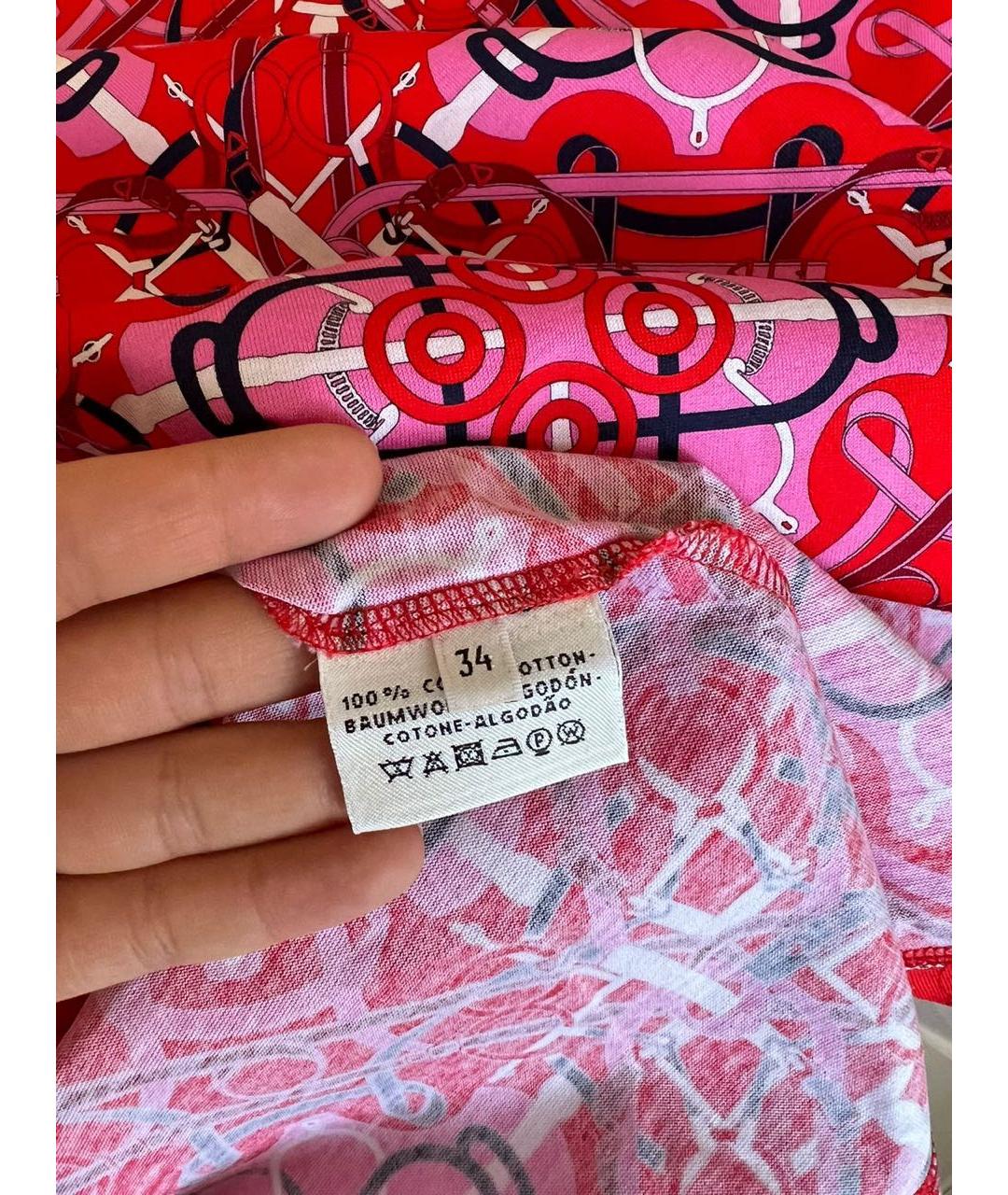 HERMES Красная футболка, фото 5