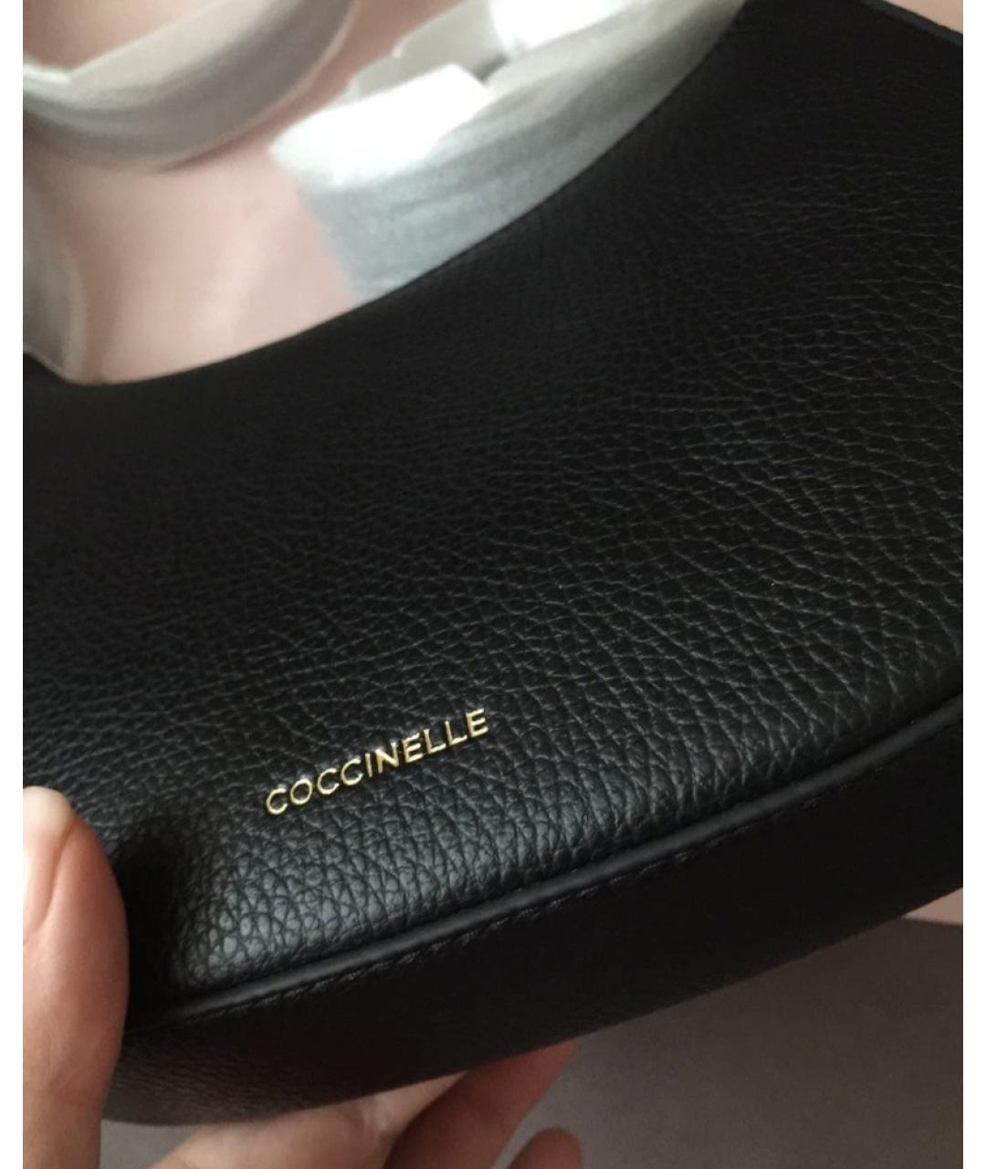 COCCINELLE Черная кожаная сумка через плечо, фото 3