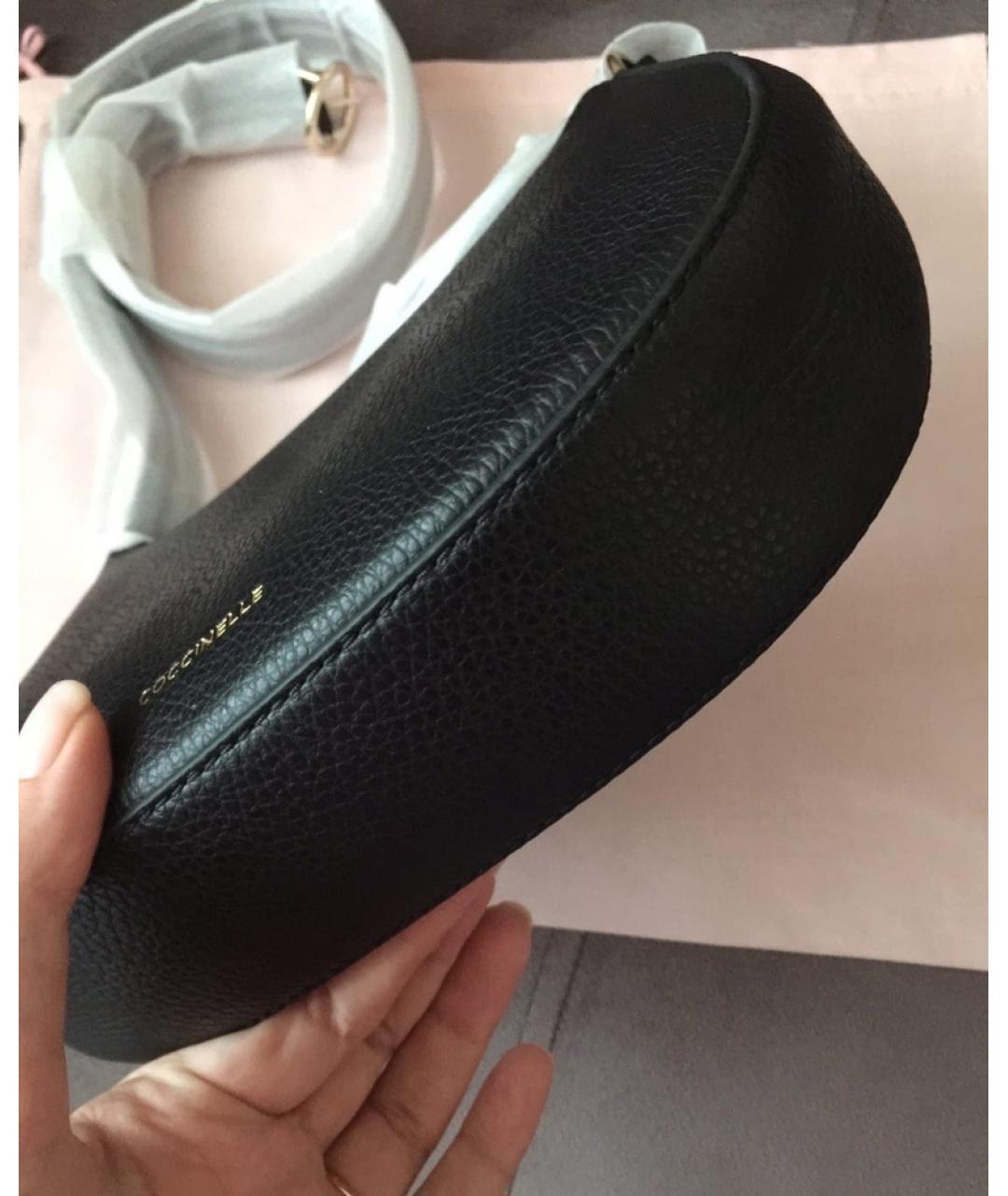 COCCINELLE Черная кожаная сумка через плечо, фото 4