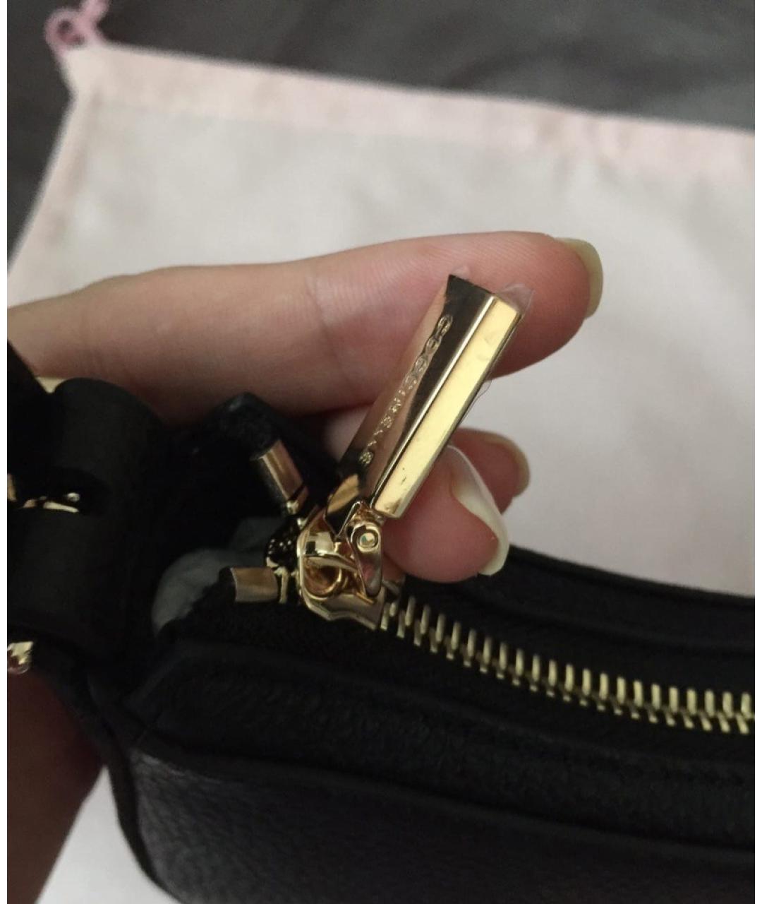 COCCINELLE Черная кожаная сумка через плечо, фото 6