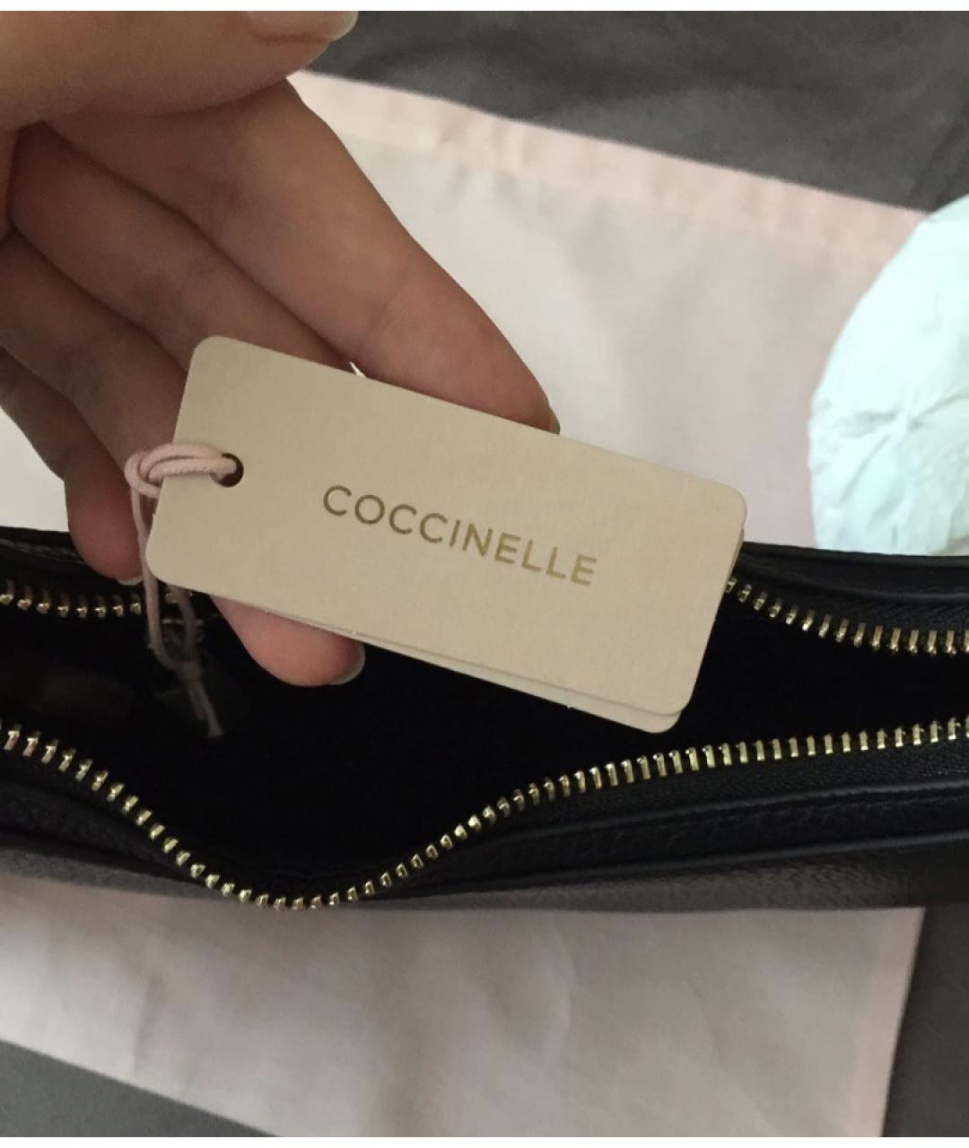 COCCINELLE Черная кожаная сумка через плечо, фото 7
