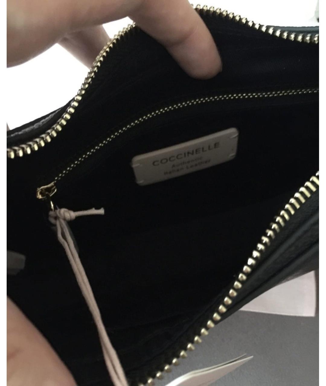 COCCINELLE Черная кожаная сумка через плечо, фото 8