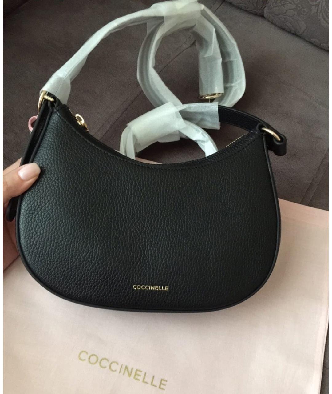 COCCINELLE Черная кожаная сумка через плечо, фото 2