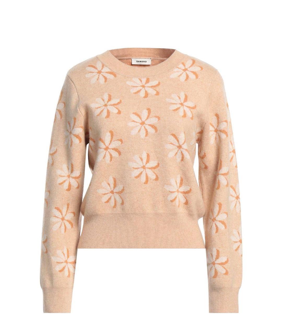 SANDRO Бежевый джемпер / свитер, фото 5