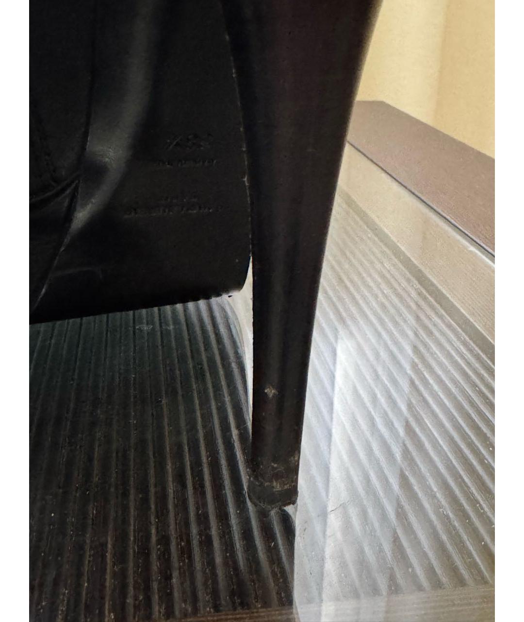 SAINT LAURENT Черные кожаные ботильоны, фото 5