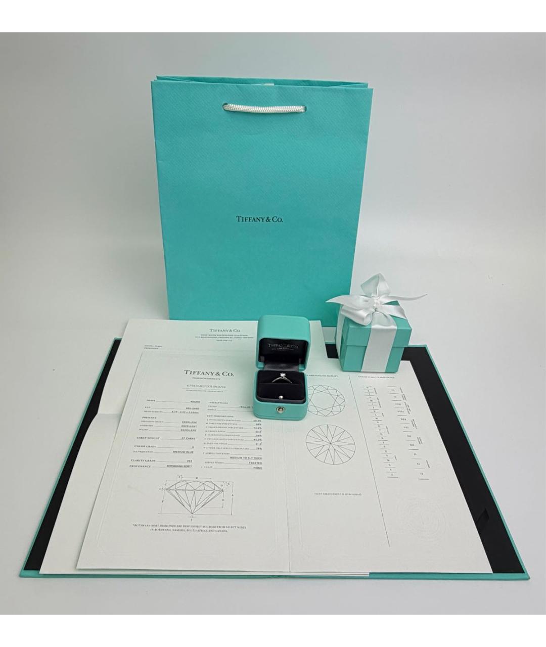 TIFFANY&CO Серебряное платиновое кольцо, фото 2