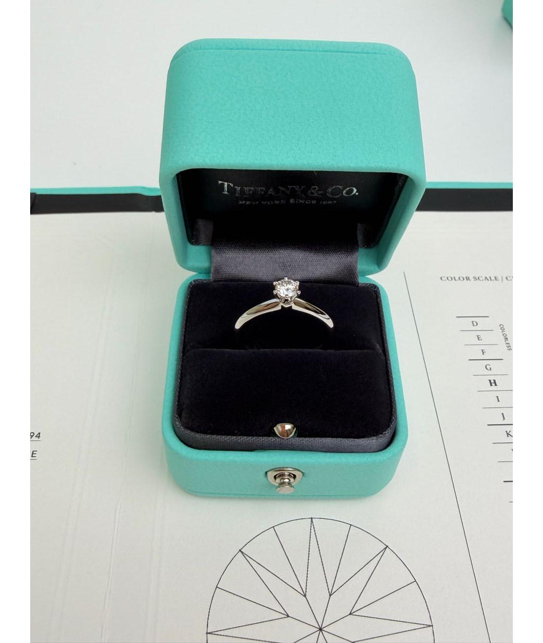 TIFFANY&CO Серебряное платиновое кольцо, фото 5