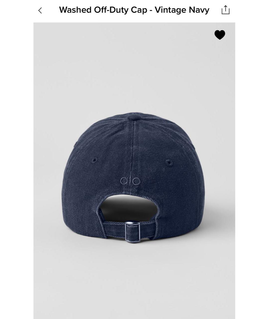 ALO YOGA Темно-синяя хлопковая кепка, фото 3