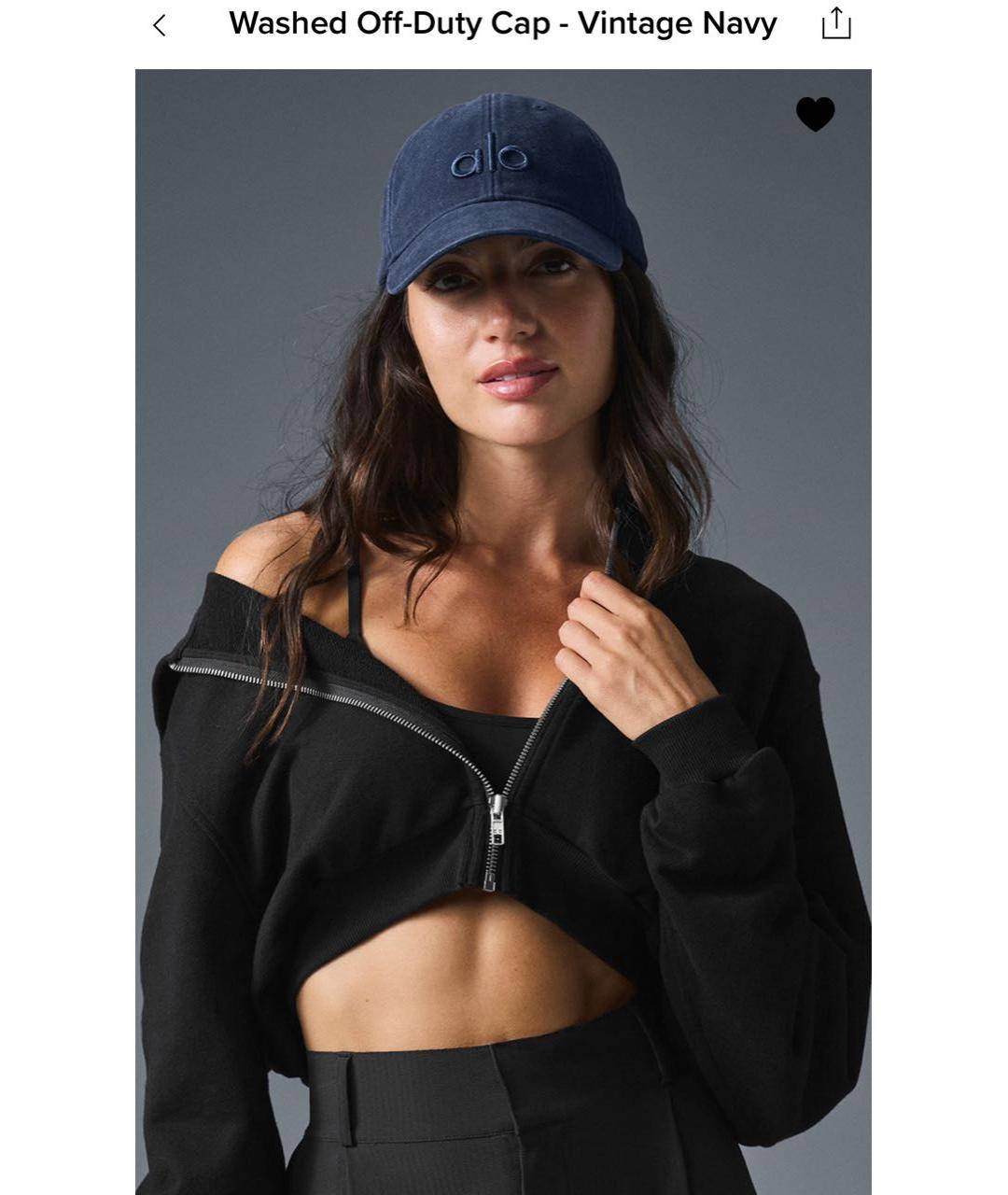 ALO YOGA Темно-синяя хлопковая кепка, фото 2