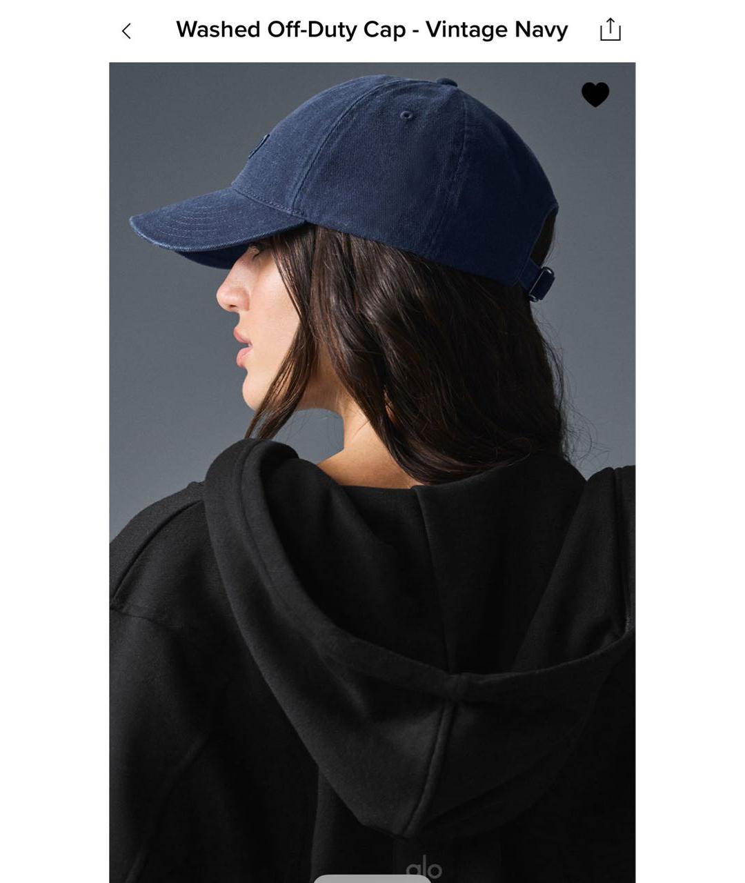 ALO YOGA Темно-синяя хлопковая кепка, фото 4