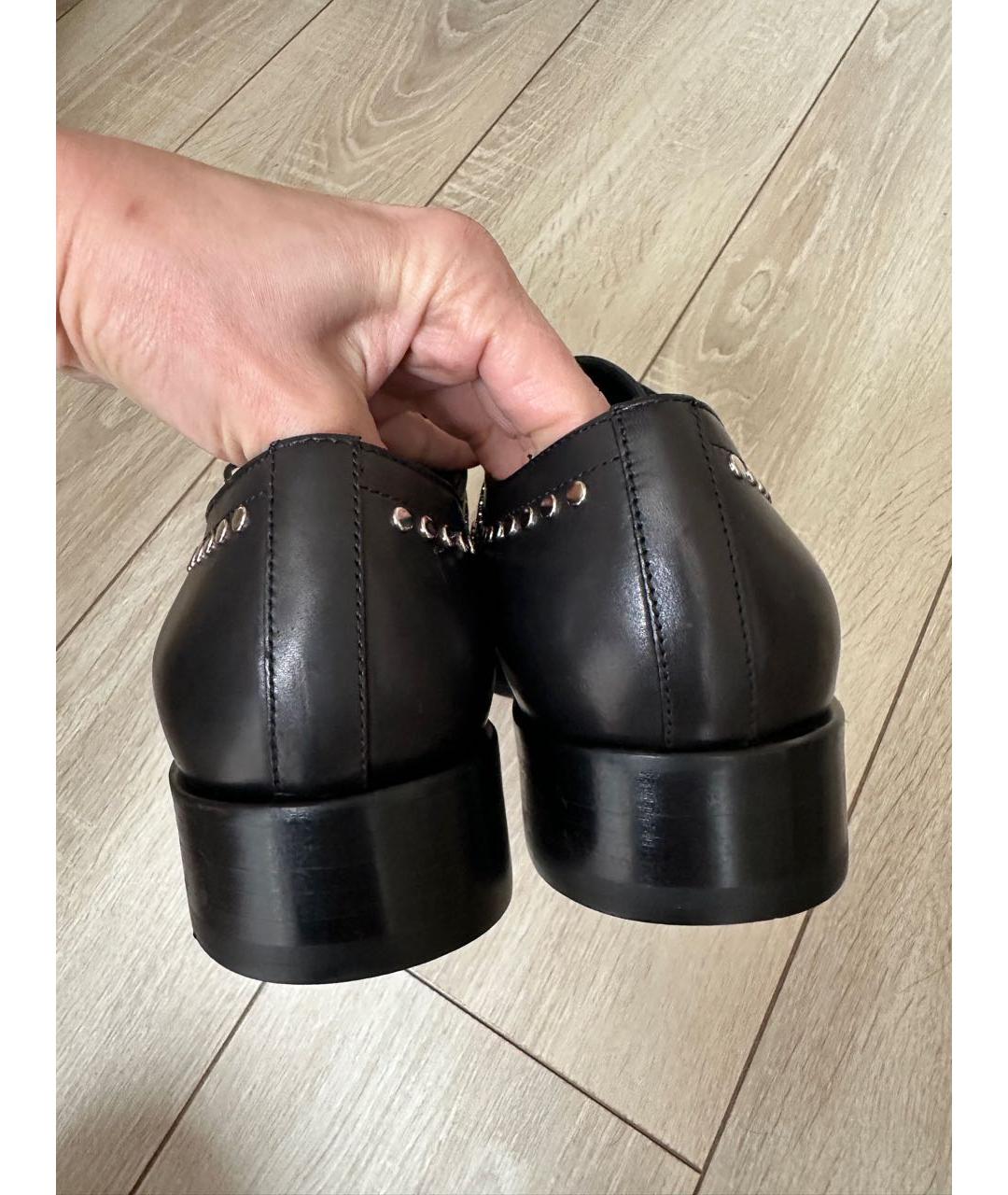 DSQUARED2 Черные кожаные туфли, фото 5