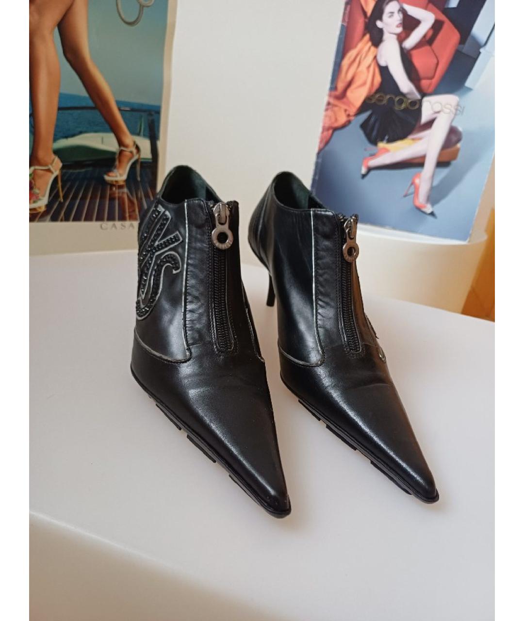 LE SILLA Черные кожаные ботильоны, фото 6