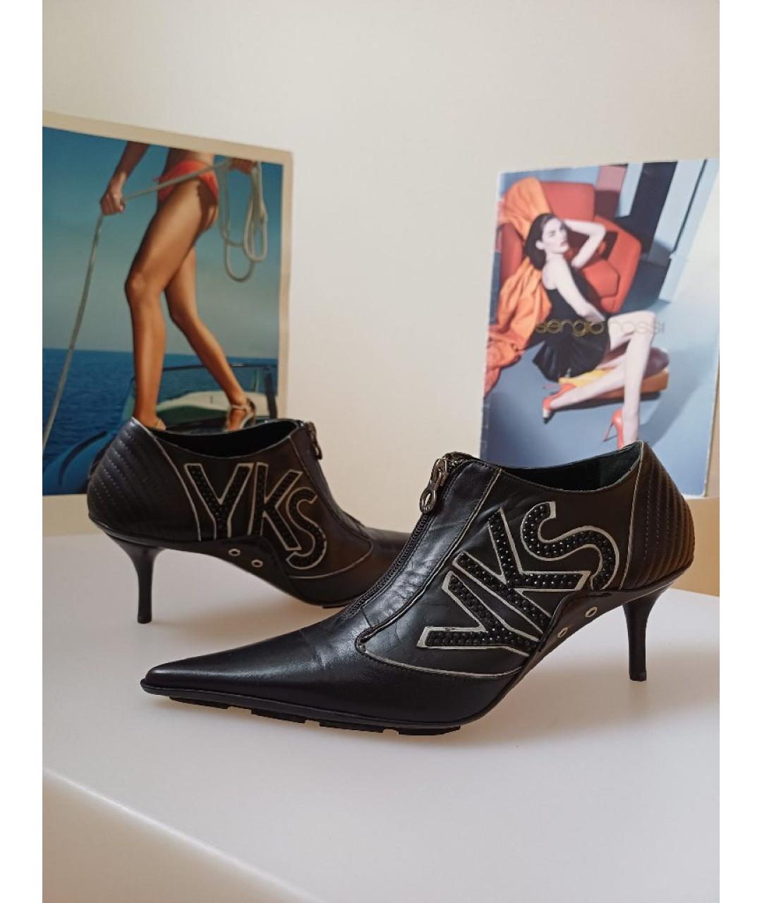 LE SILLA Черные кожаные ботильоны, фото 3