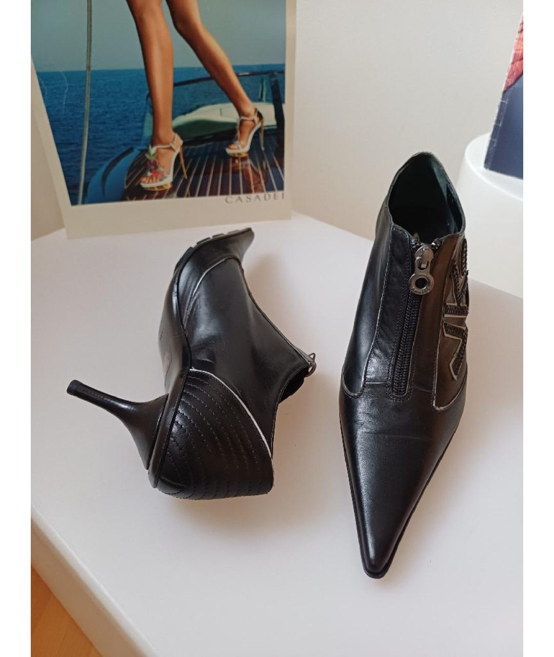 LE SILLA Черные кожаные ботильоны, фото 4