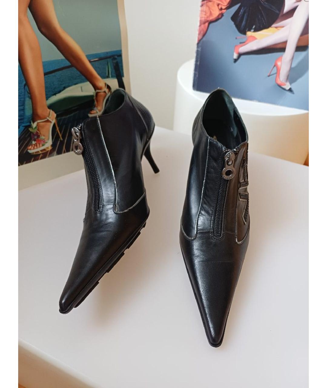 LE SILLA Черные кожаные ботильоны, фото 7