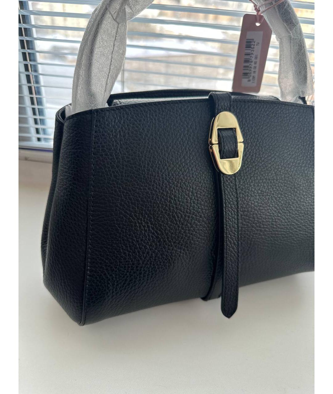 COCCINELLE Черная кожаная сумка с короткими ручками, фото 7