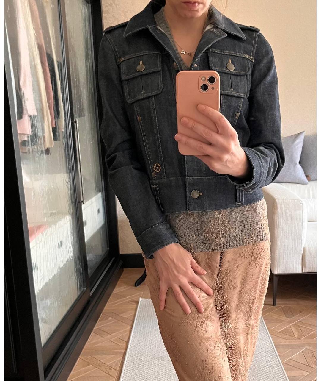 LOUIS VUITTON Синий деним жакет/пиджак, фото 5