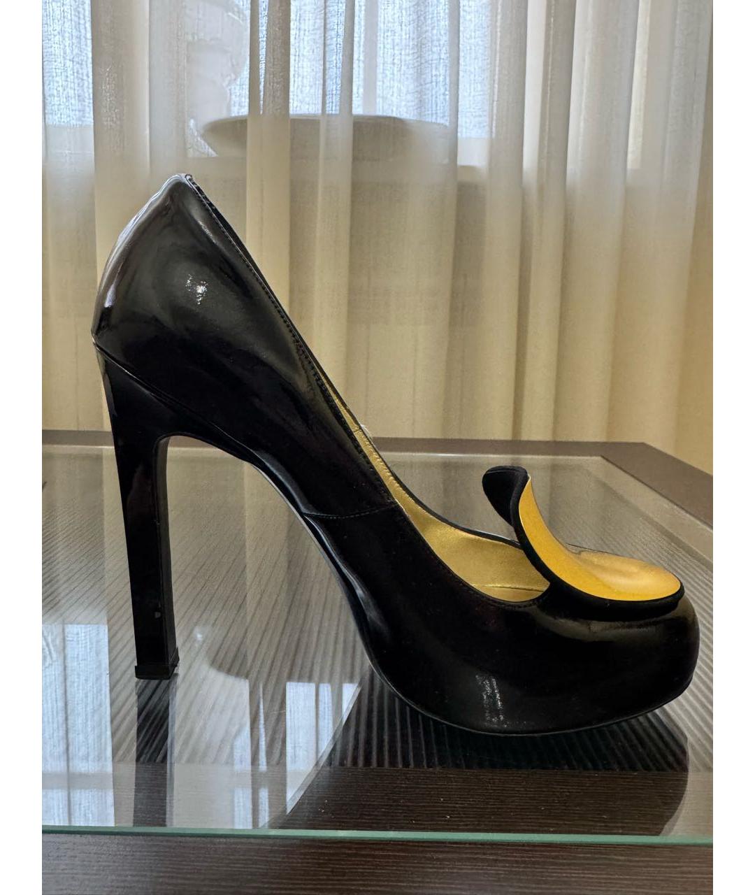 SAINT LAURENT Черные туфли из лакированной кожи, фото 7