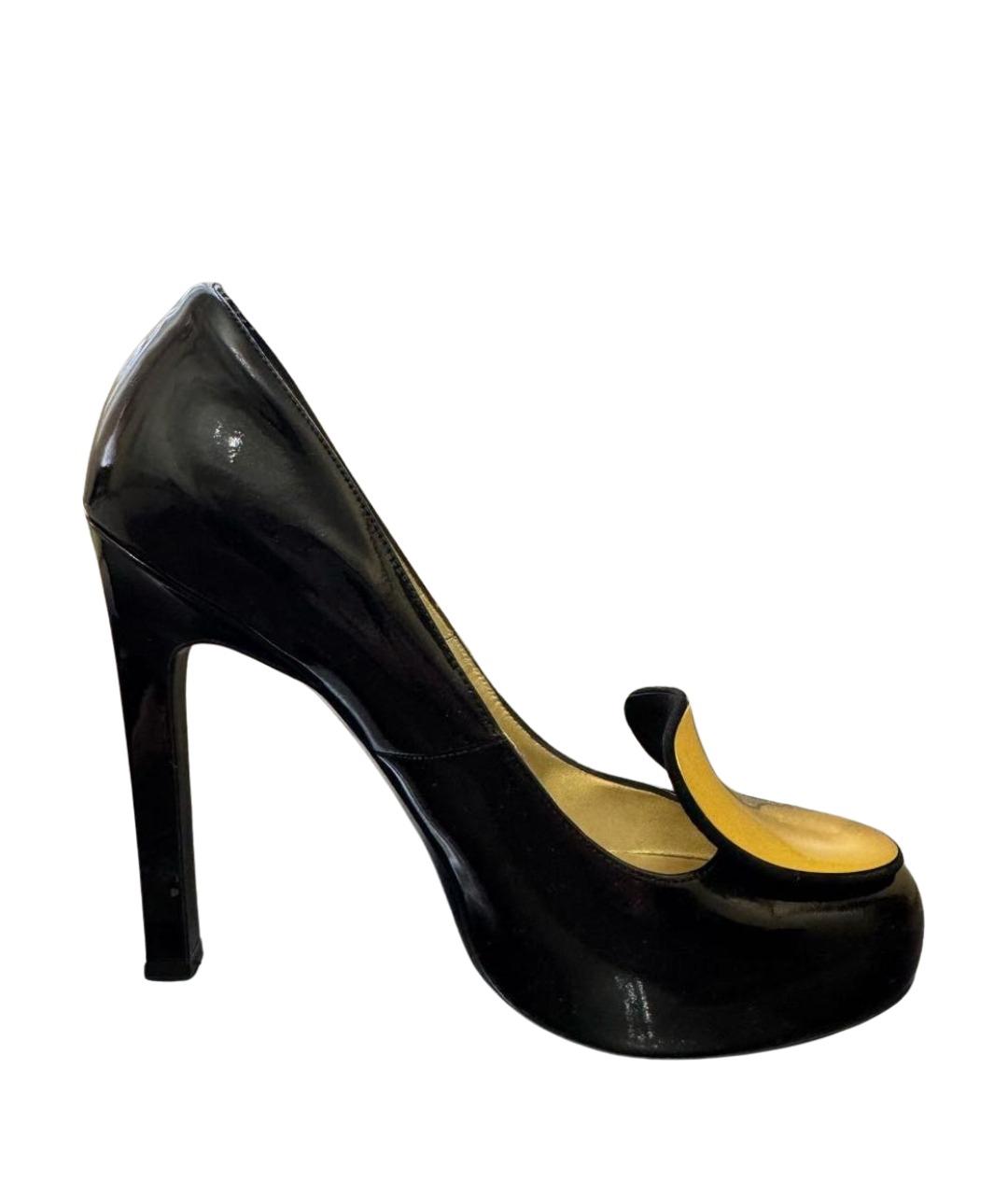 SAINT LAURENT Черные туфли из лакированной кожи, фото 1