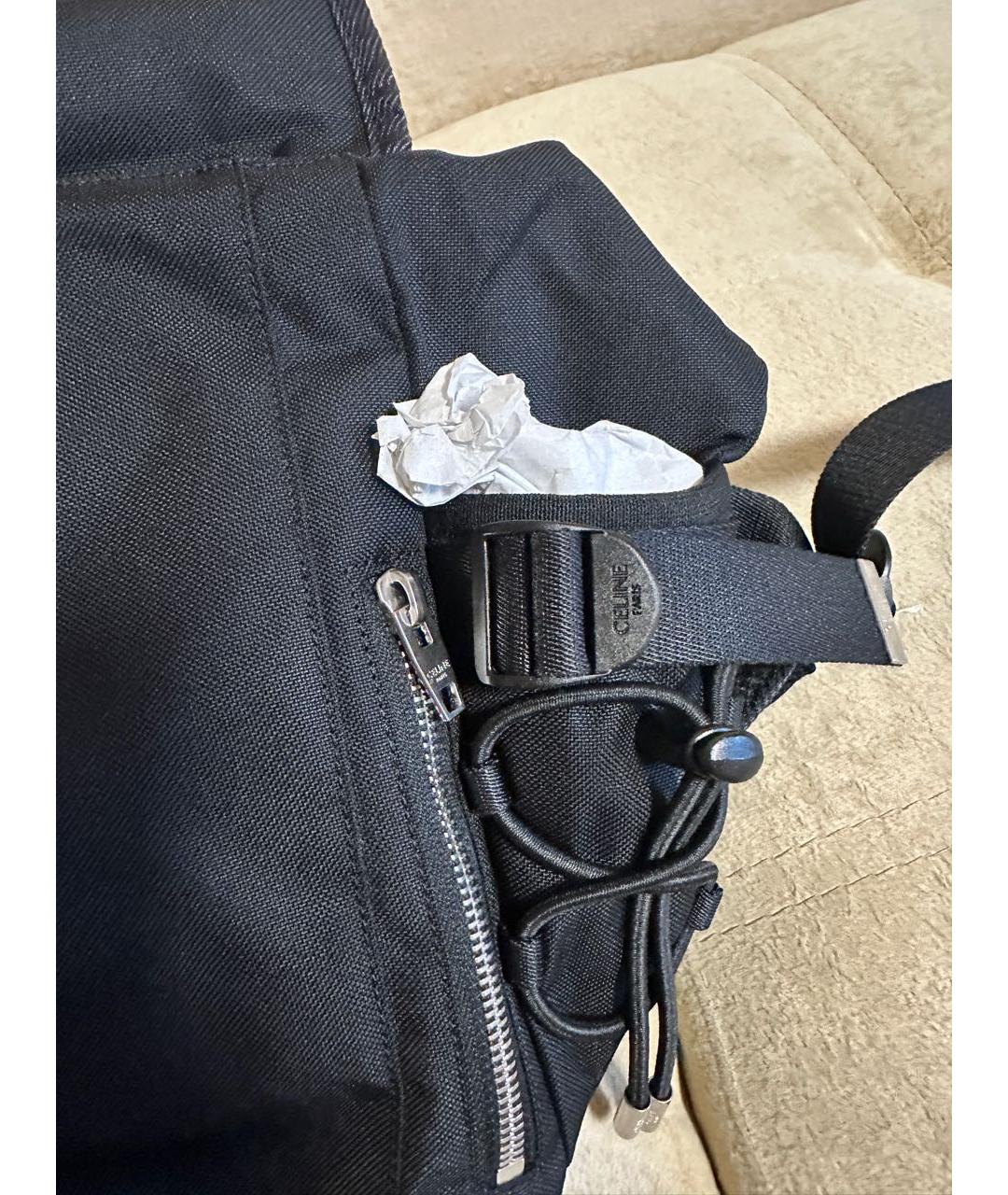 CELINE Черная тканевая сумка через плечо, фото 6