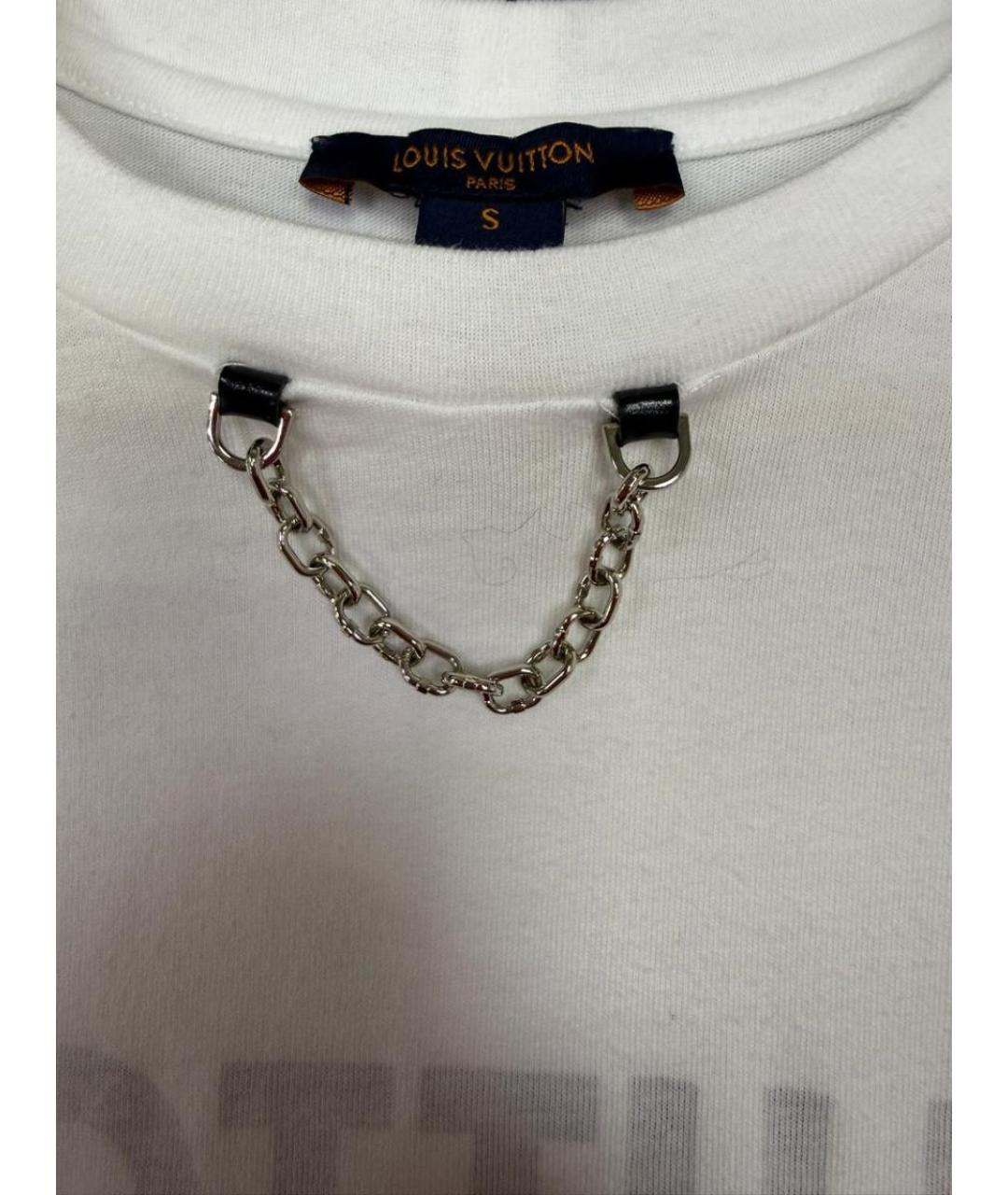 LOUIS VUITTON Белая хлопковая футболка, фото 3