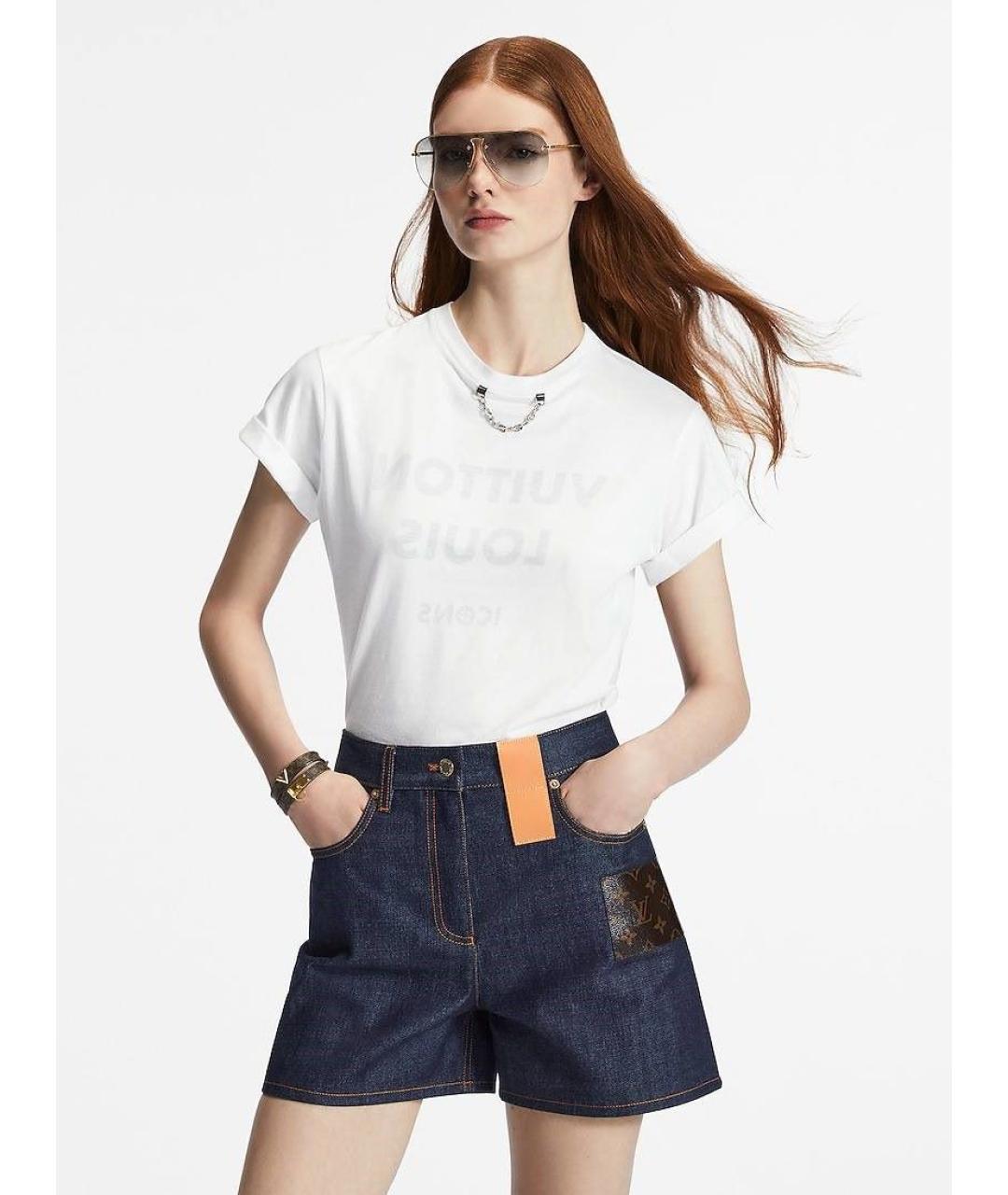 LOUIS VUITTON Белая хлопковая футболка, фото 7