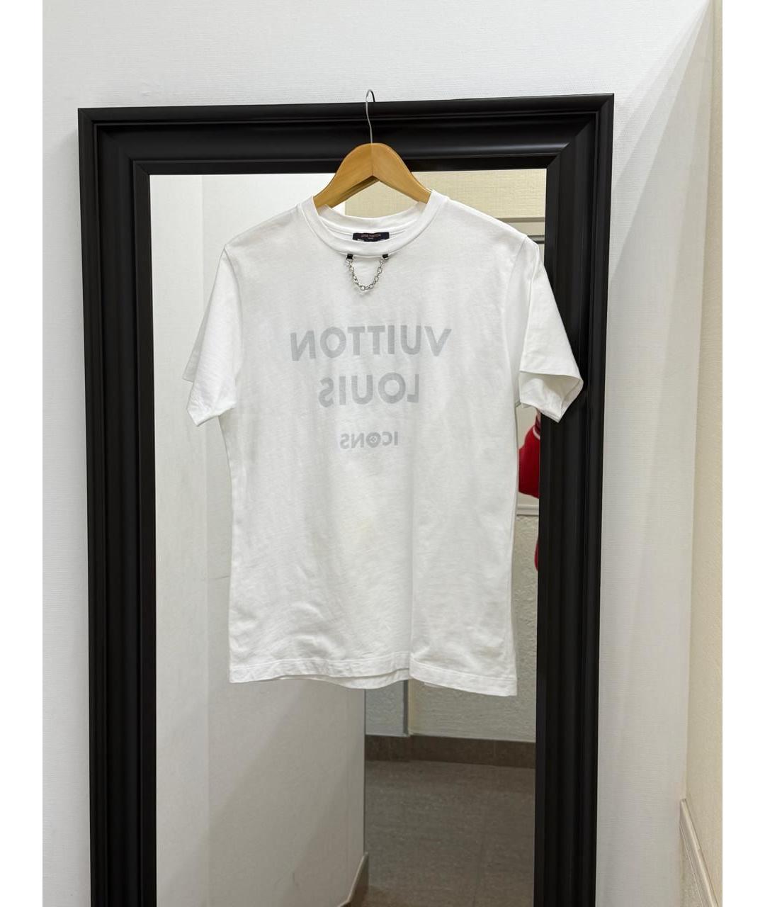 LOUIS VUITTON Белая хлопковая футболка, фото 10
