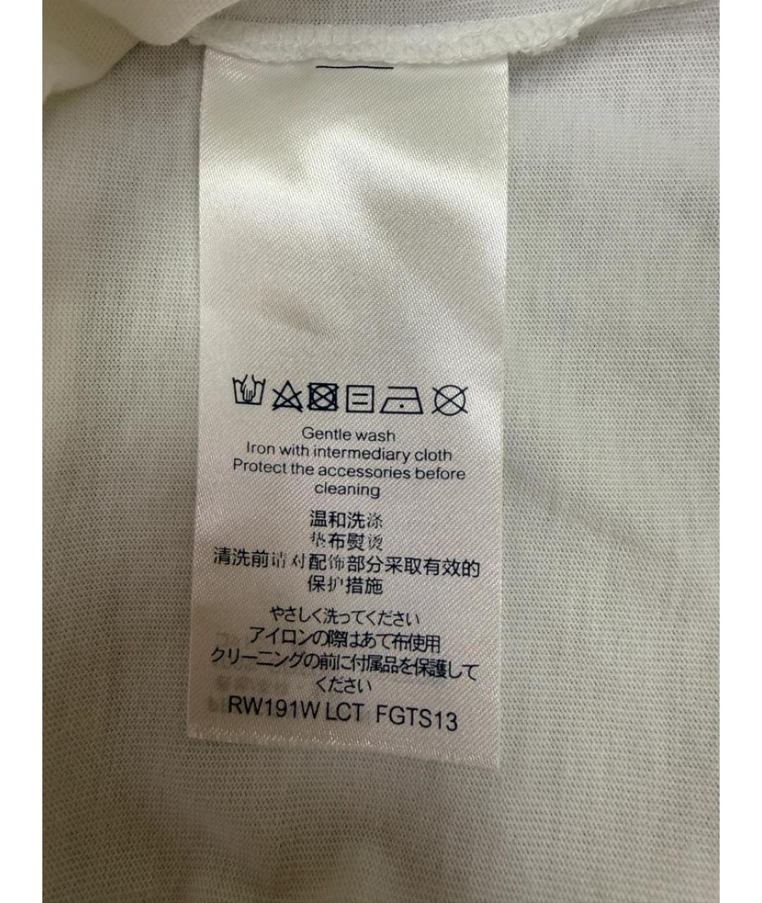 LOUIS VUITTON Белая хлопковая футболка, фото 4