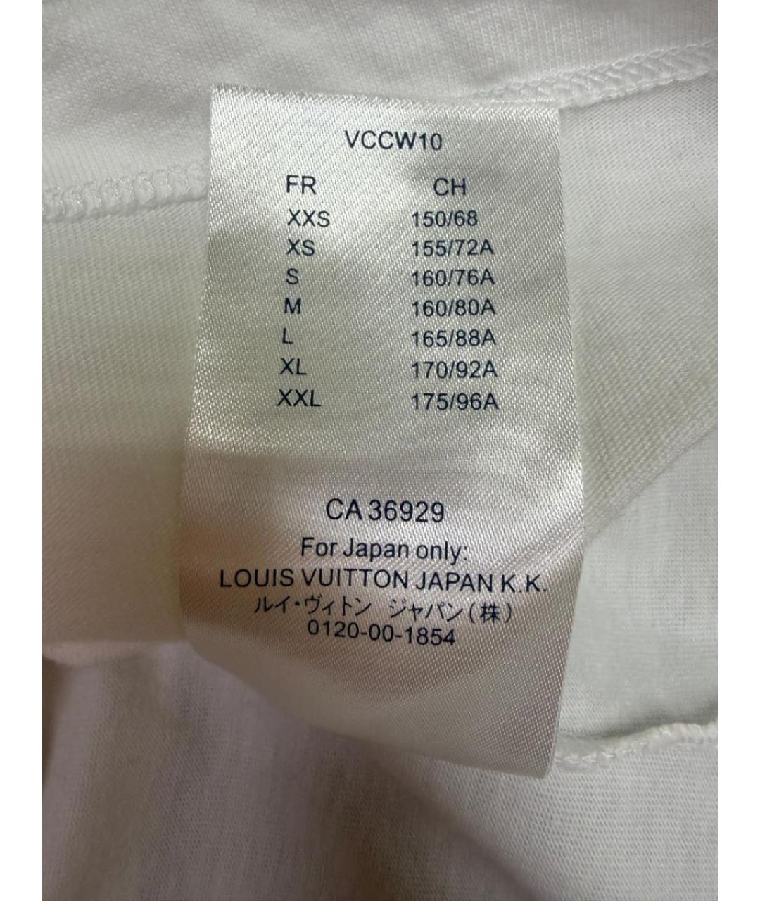 LOUIS VUITTON Белая хлопковая футболка, фото 5