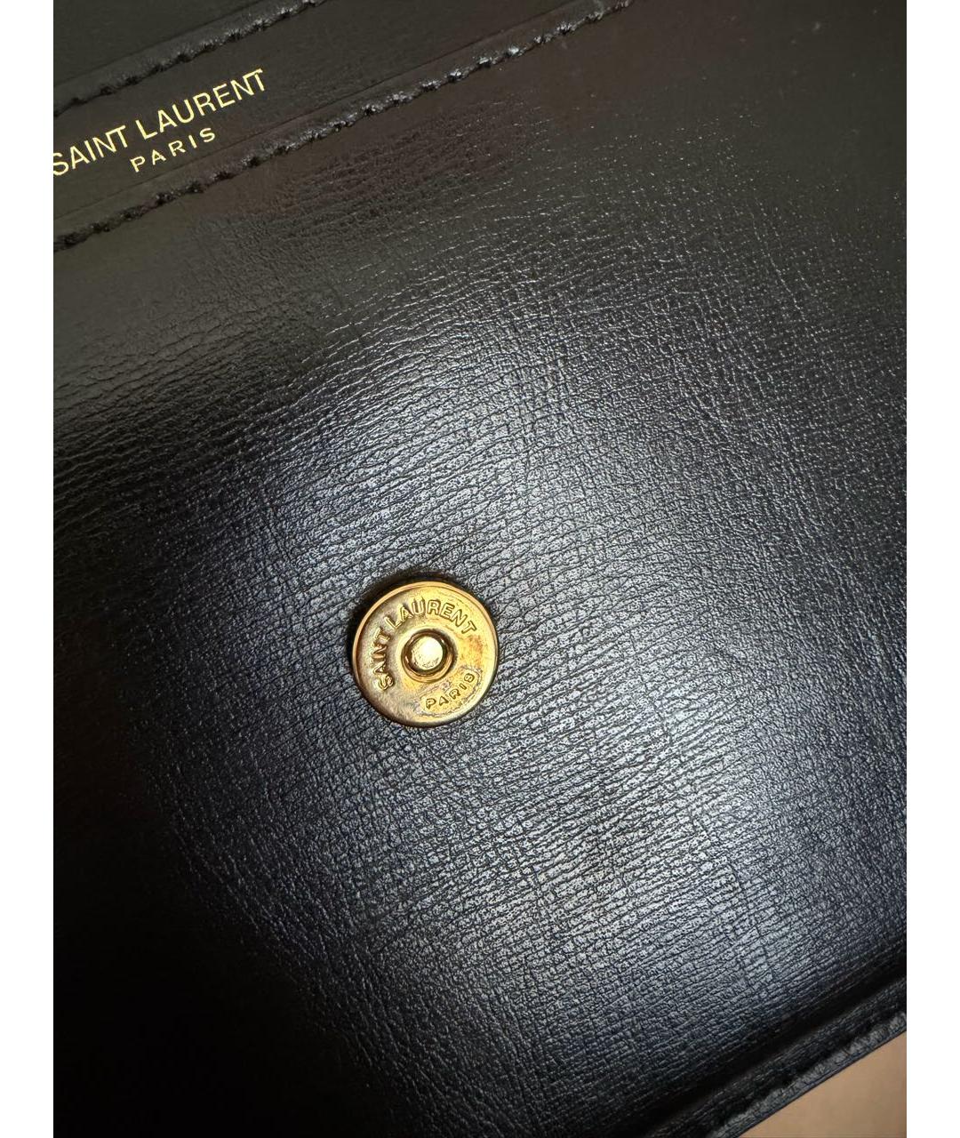SAINT LAURENT Черная кожаная сумка через плечо, фото 6