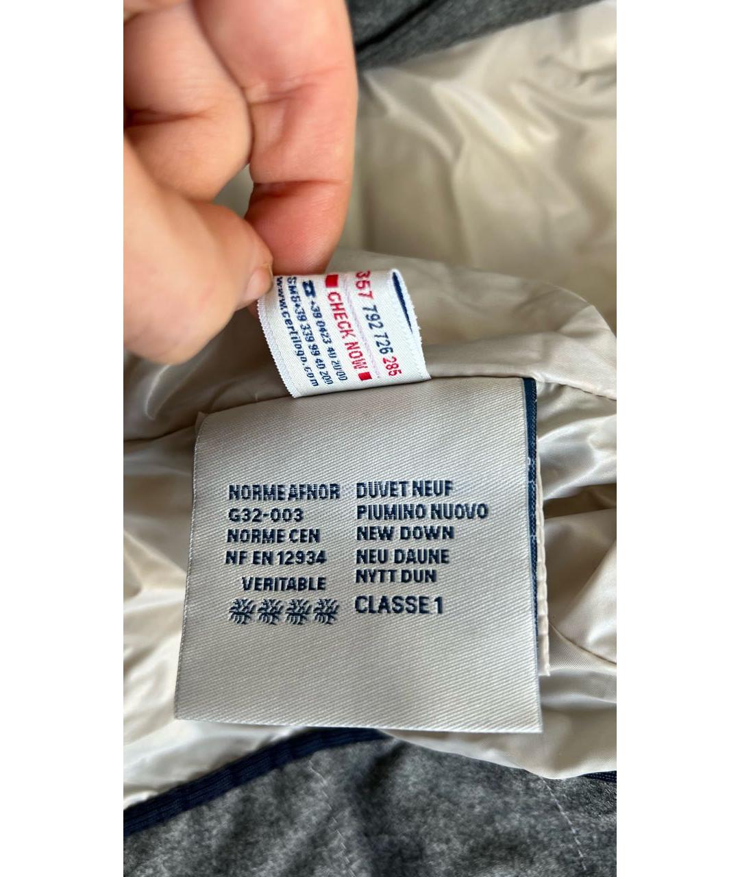 MONCLER Антрацитовая шерстяная куртка, фото 6