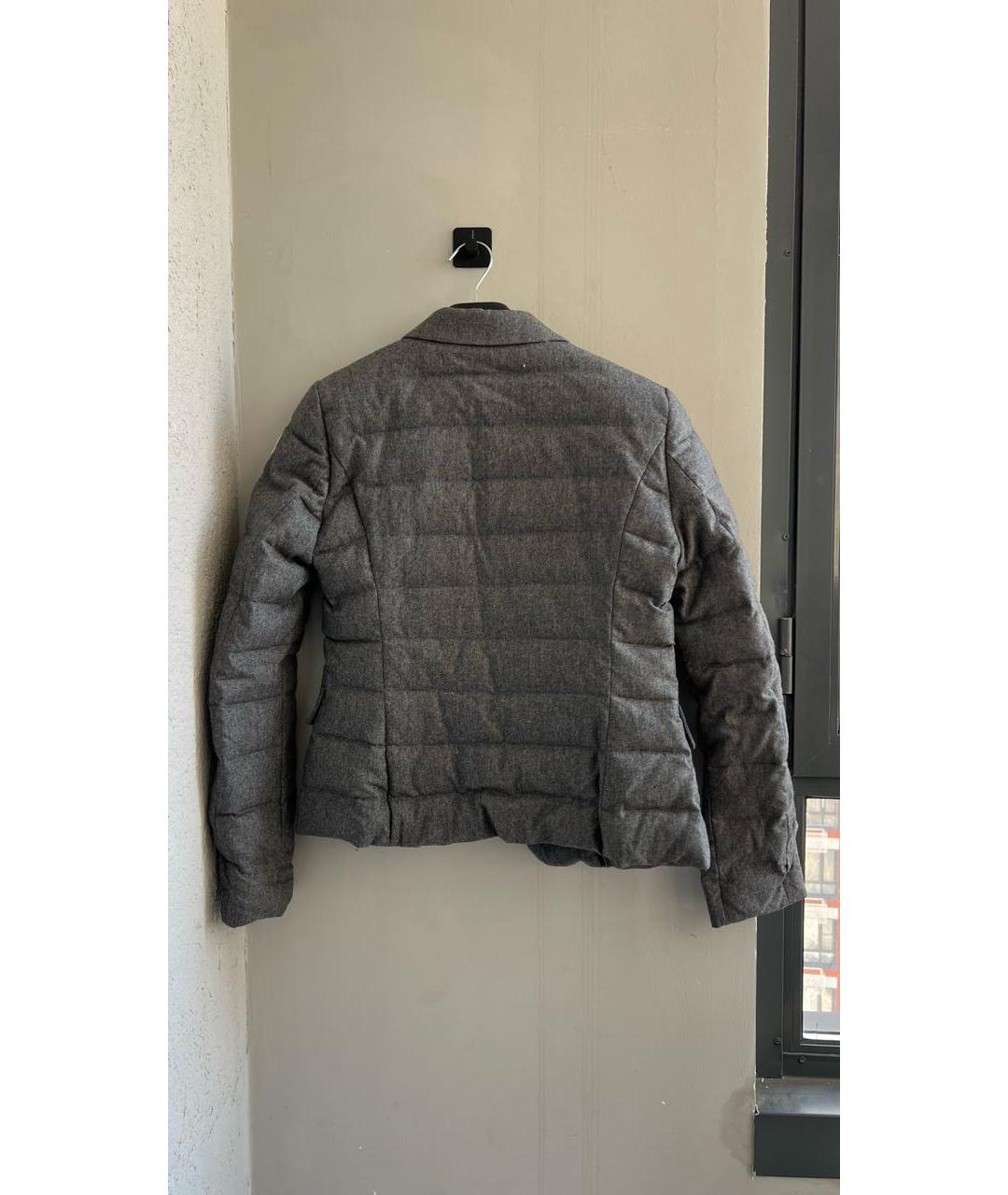 MONCLER Антрацитовая шерстяная куртка, фото 2