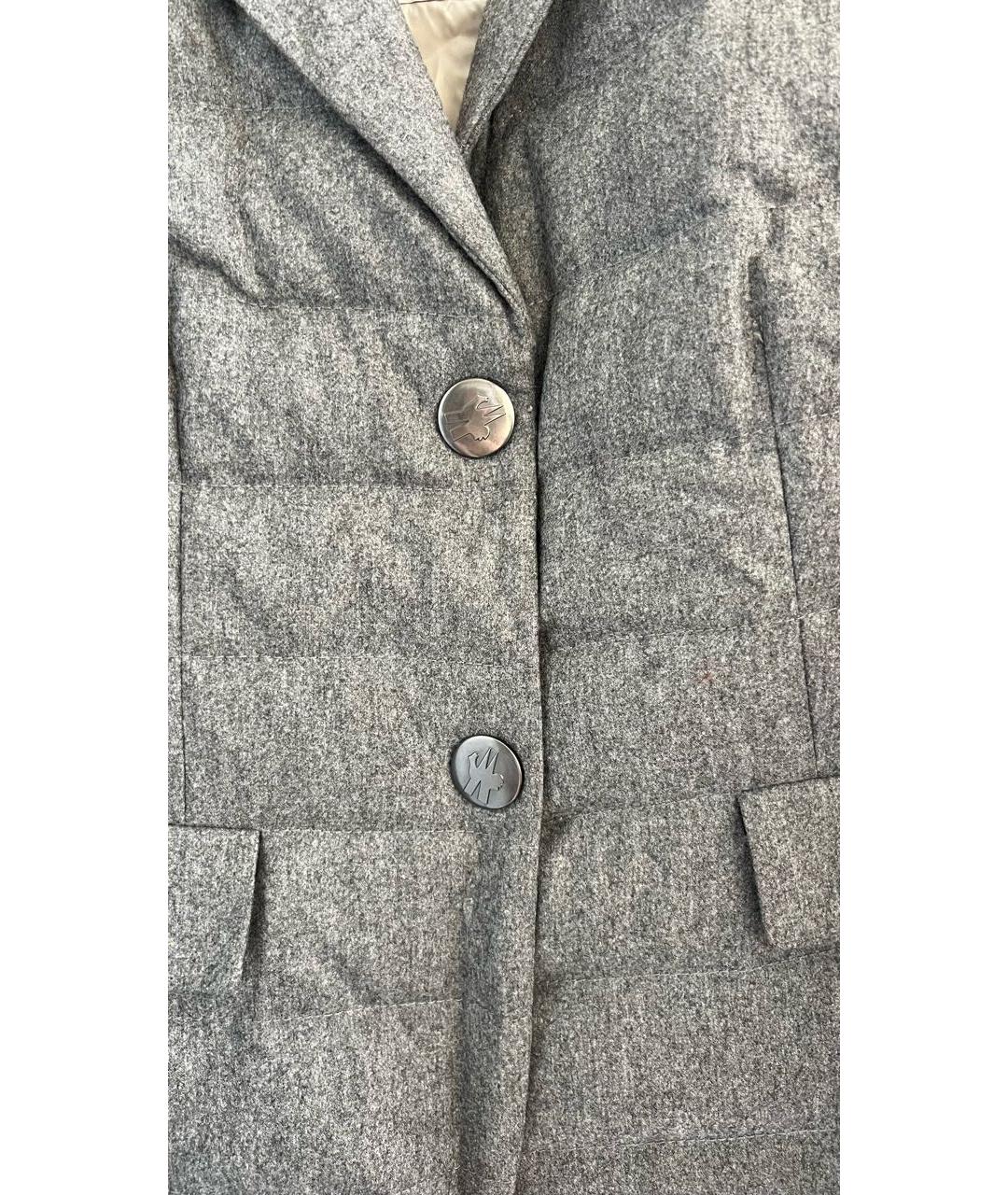 MONCLER Антрацитовая шерстяная куртка, фото 4