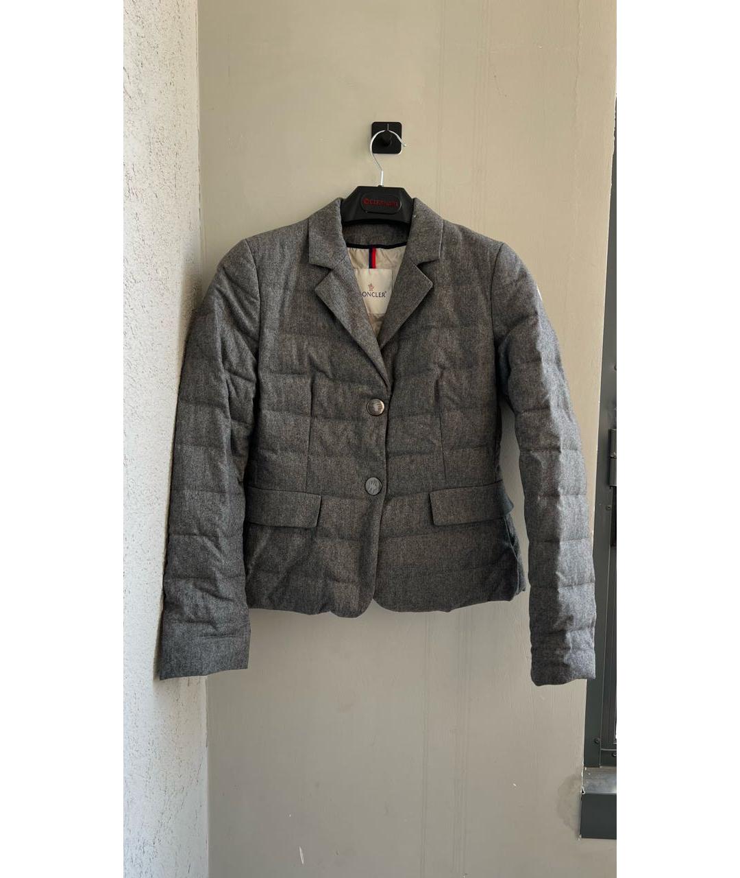 MONCLER Антрацитовая шерстяная куртка, фото 9