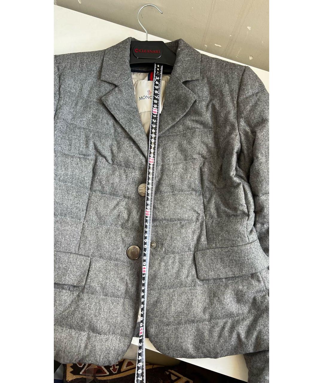 MONCLER Антрацитовая шерстяная куртка, фото 7