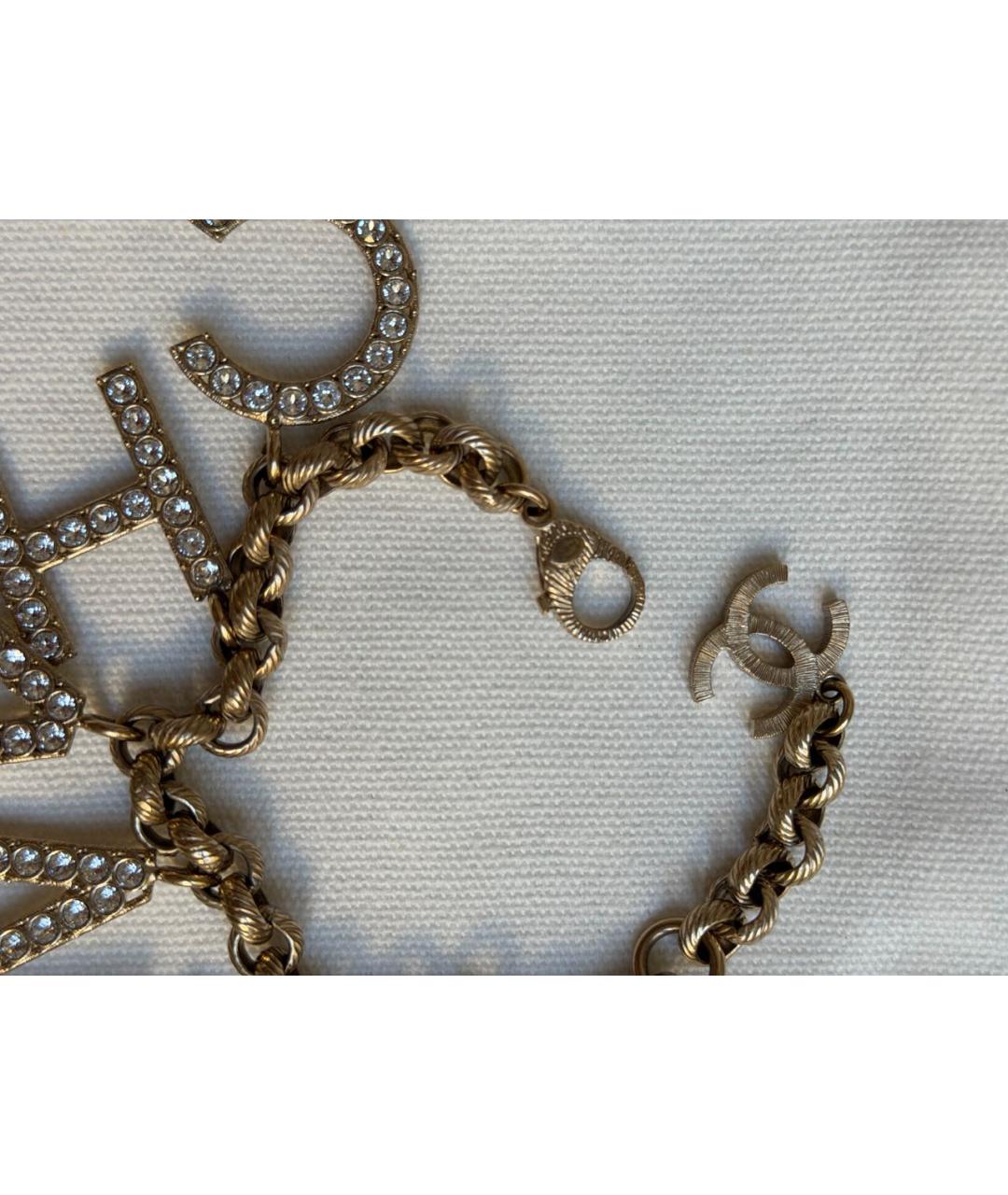 CHANEL Золотой металлический браслет, фото 2