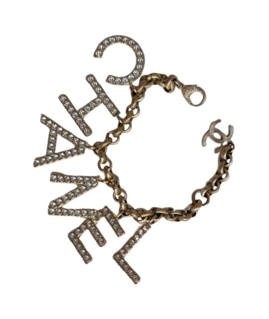 CHANEL Золотой металлический браслет, фото 1