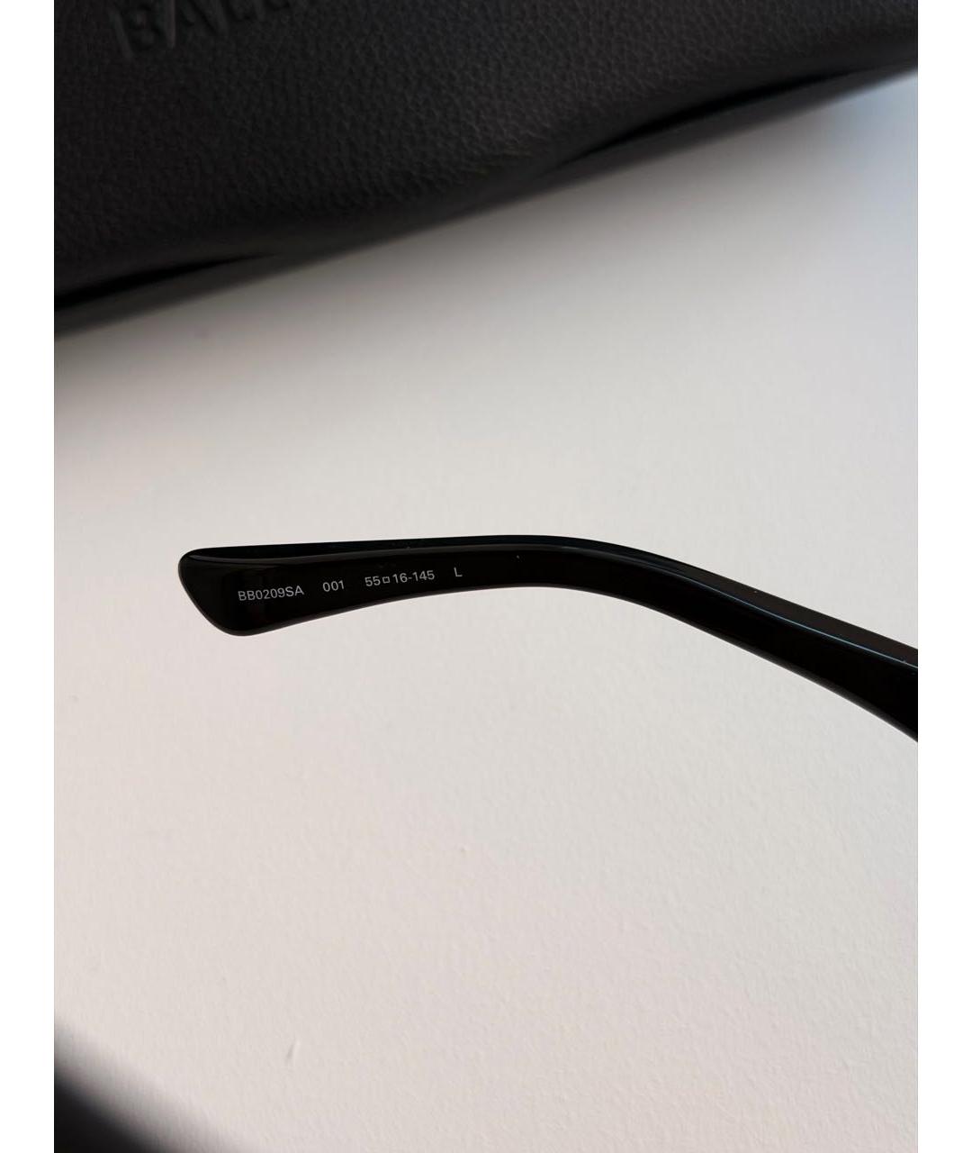 BALENCIAGA Черные пластиковые солнцезащитные очки, фото 6
