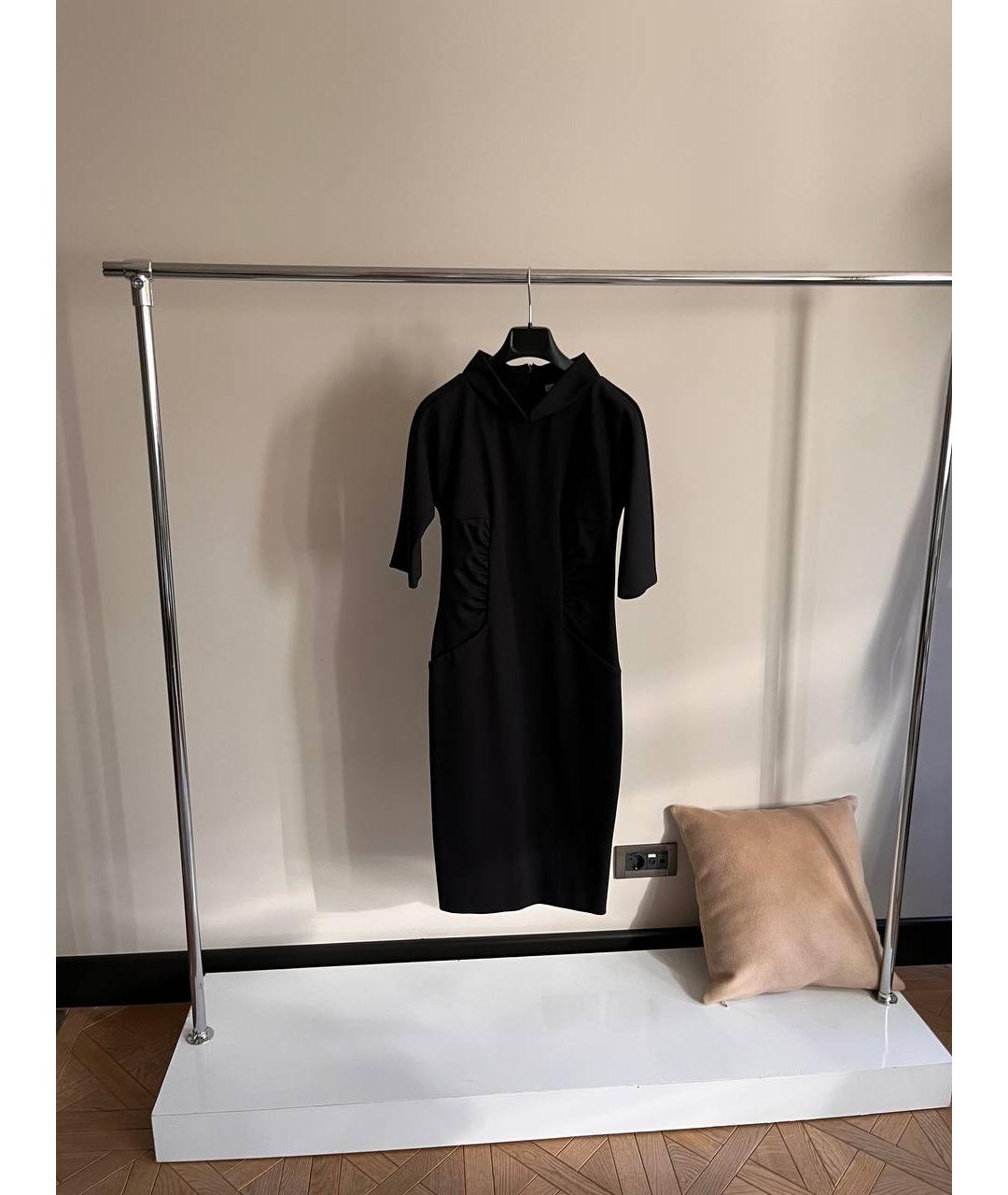 MAX MARA Черное полиамидовое повседневное платье, фото 5