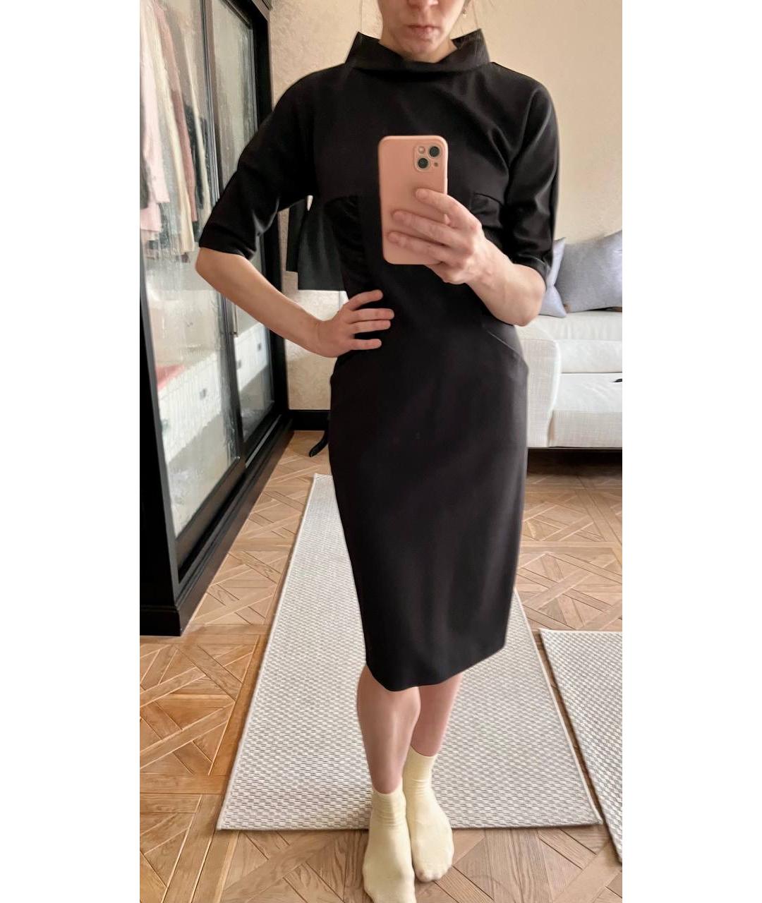 MAX MARA Черное полиамидовое повседневное платье, фото 4