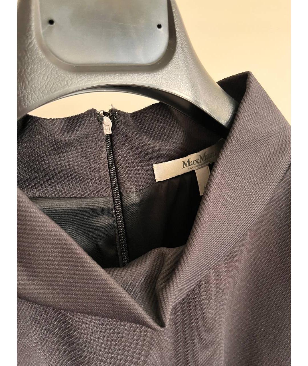 MAX MARA Черное полиамидовое повседневное платье, фото 3