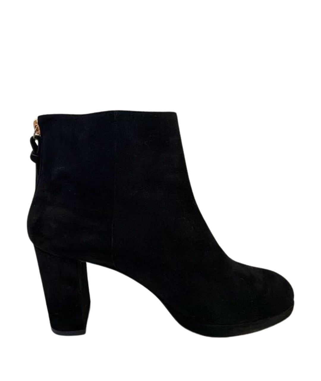 STUART WEITZMAN Черные замшевые ботильоны, фото 1